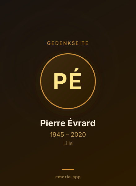 Gedenkportrait von Pierre Évrard