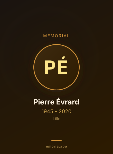 Memorial portrait of Pierre Évrard