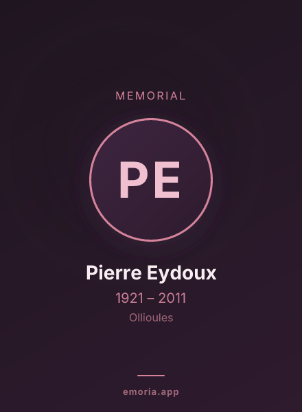 Memorial portrait of Pierre Eydoux