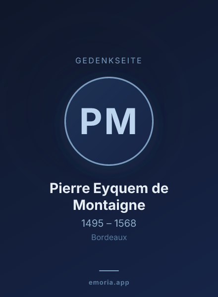 Gedenkportrait von Pierre Eyquem de Montaigne