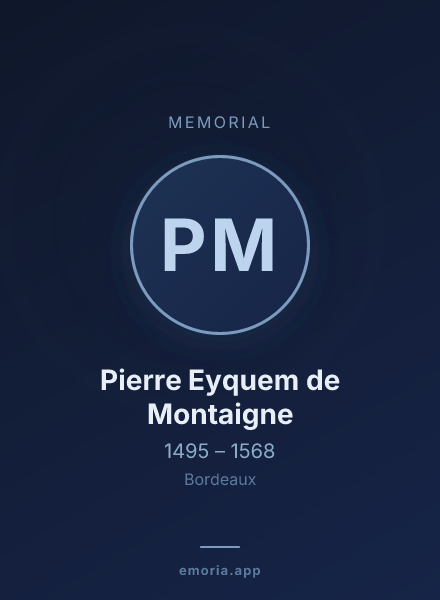 Memorial portrait of Pierre Eyquem de Montaigne