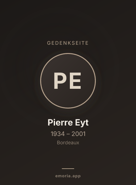 Gedenkportrait von Pierre Eyt