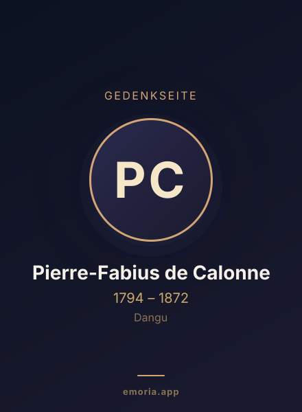 Gedenkportrait von Pierre-Fabius de Calonne