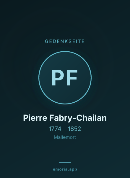 Gedenkportrait von Pierre Fabry-Chailan