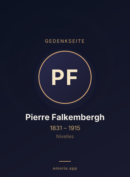 Gedenkportrait von Pierre Falkembergh