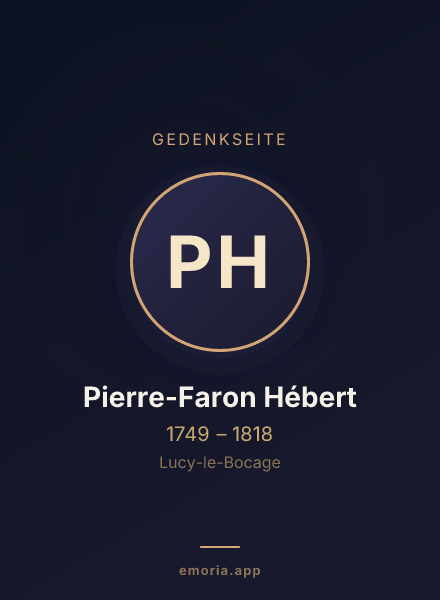 Gedenkportrait von Pierre-Faron Hébert