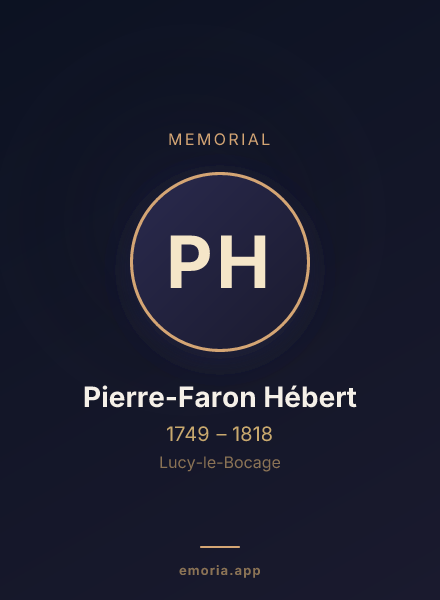 Memorial portrait of Pierre-Faron Hébert