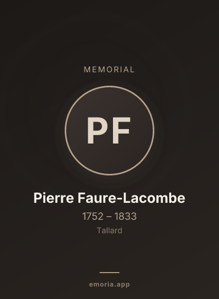 Memorial portrait of Pierre Faure-Lacombe