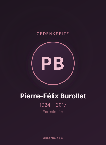 Gedenkportrait von Pierre-Félix Burollet