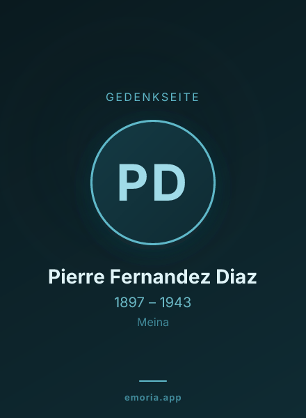 Gedenkportrait von Pierre Fernandez Diaz