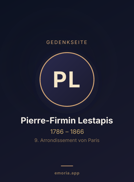 Gedenkportrait von Pierre-Firmin Lestapis