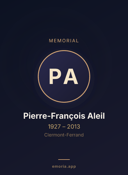 Memorial portrait of Pierre-François Aleil