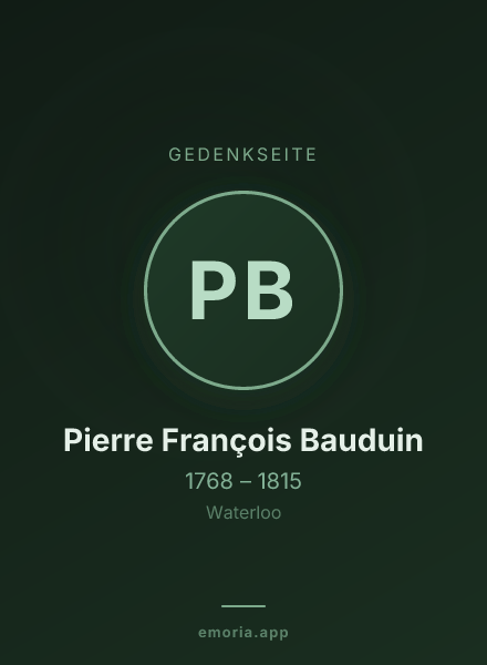 Gedenkportrait von Pierre François Bauduin