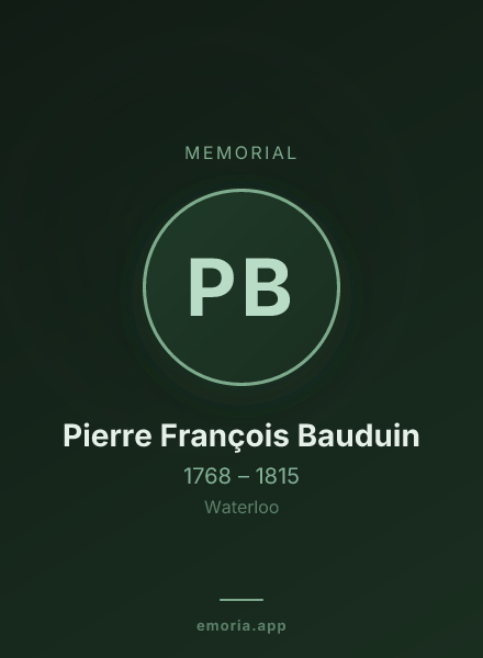 Memorial portrait of Pierre François Bauduin