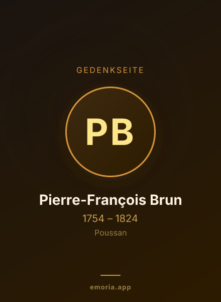 Gedenkportrait von Pierre-François Brun