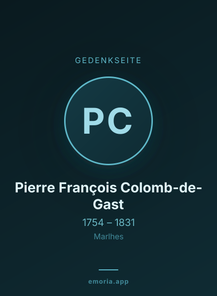 Gedenkportrait von Pierre François Colomb-de-Gast