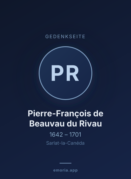 Gedenkportrait von Pierre-François de Beauvau du Rivau