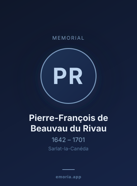 Memorial portrait of Pierre-François de Beauvau du Rivau
