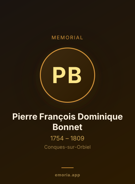 Memorial portrait of Pierre François Dominique Bonnet