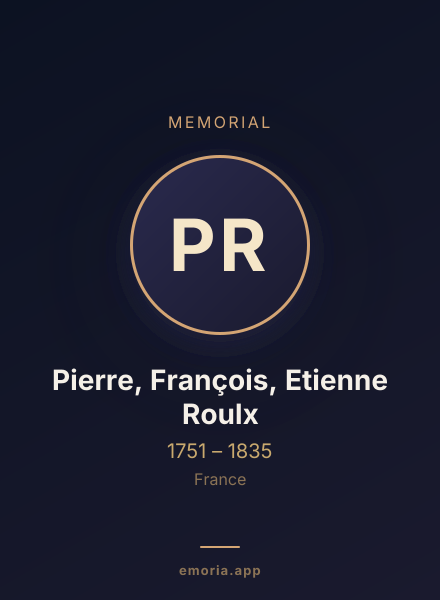 Memorial portrait of Pierre, François, Etienne Roulx