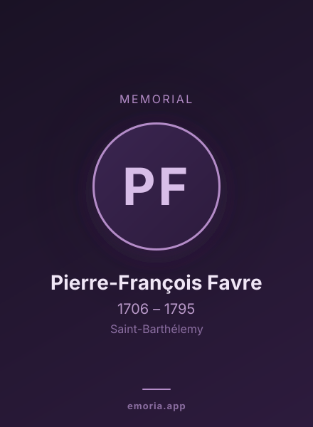 Memorial portrait of Pierre-François Favre