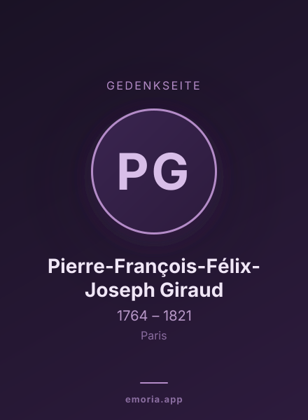 Gedenkportrait von Pierre-François-Félix-Joseph Giraud