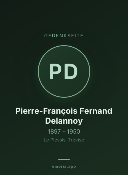Gedenkportrait von Pierre-François Fernand Delannoy