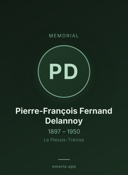 Memorial portrait of Pierre-François Fernand Delannoy