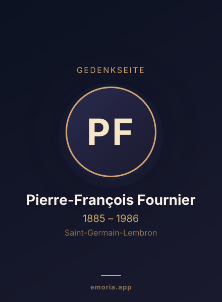 Gedenkportrait von Pierre-François Fournier