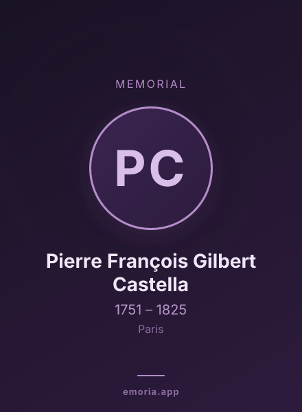 Memorial portrait of Pierre François Gilbert Castella