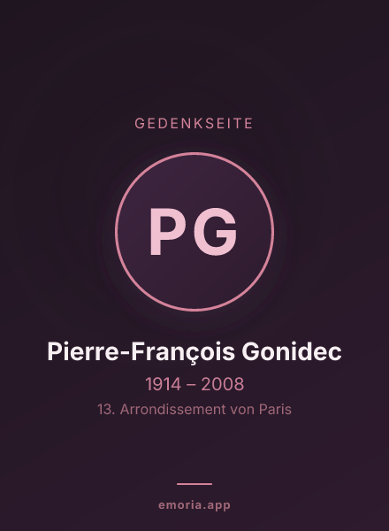 Gedenkportrait von Pierre-François Gonidec