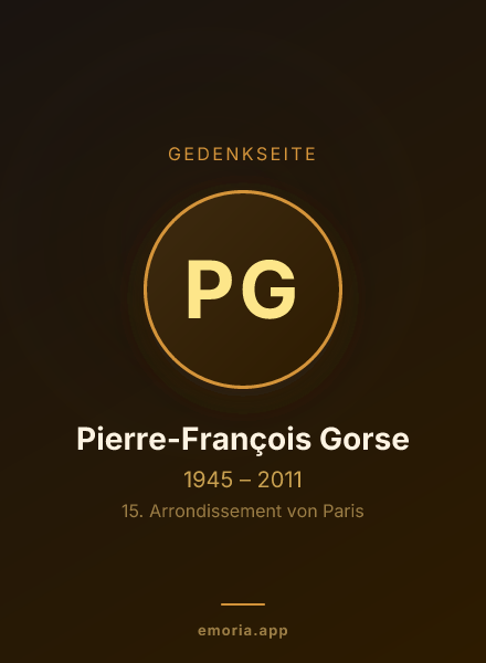 Gedenkportrait von Pierre-François Gorse
