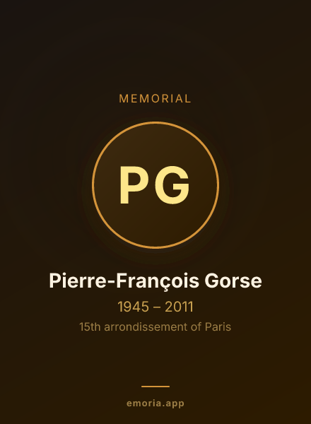 Memorial portrait of Pierre-François Gorse