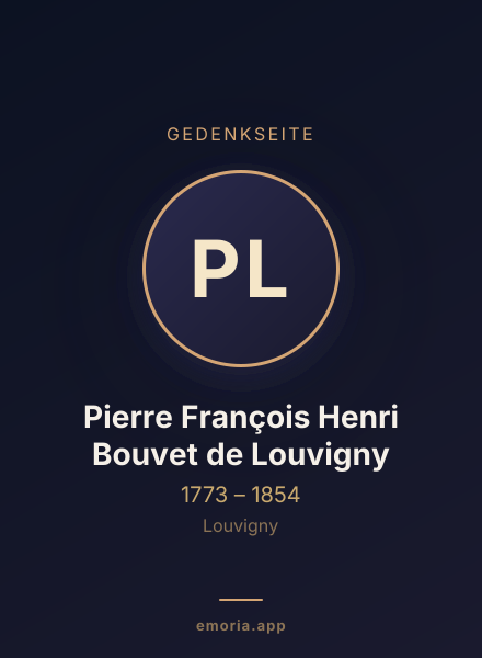 Gedenkportrait von Pierre François Henri Bouvet de Louvigny