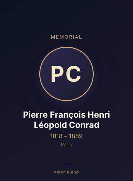 Memorial portrait of Pierre François Henri Léopold Conrad