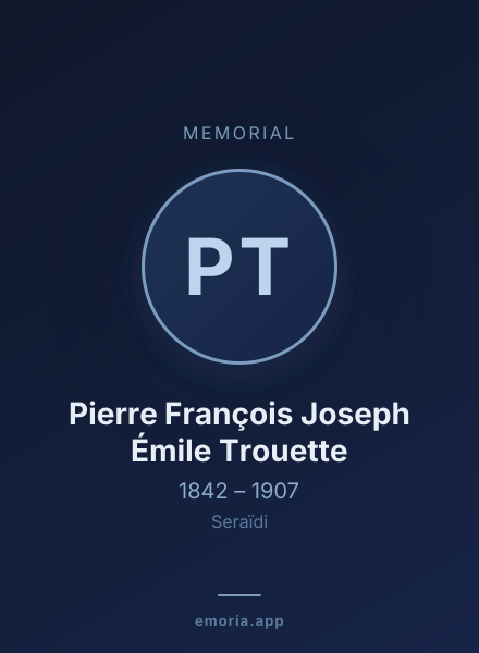 Memorial portrait of Pierre François Joseph Émile Trouette