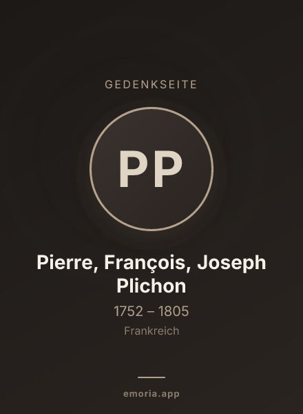 Gedenkportrait von Pierre, François, Joseph Plichon