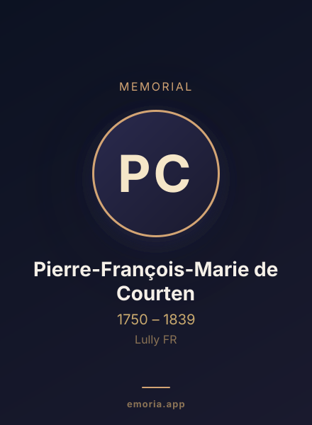 Memorial portrait of Pierre-François-Marie de Courten