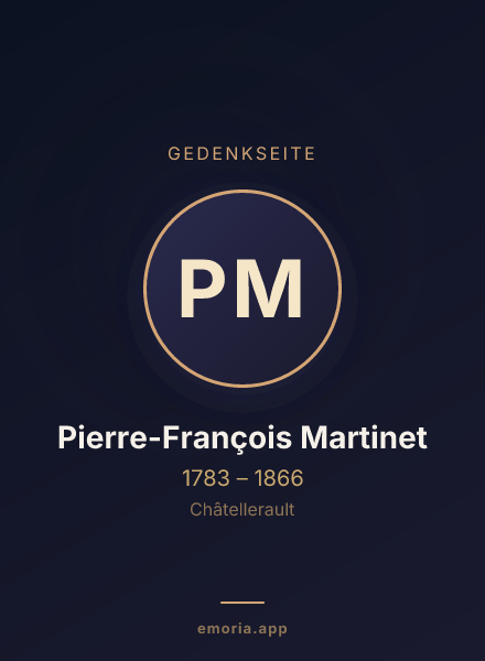 Gedenkportrait von Pierre-François Martinet