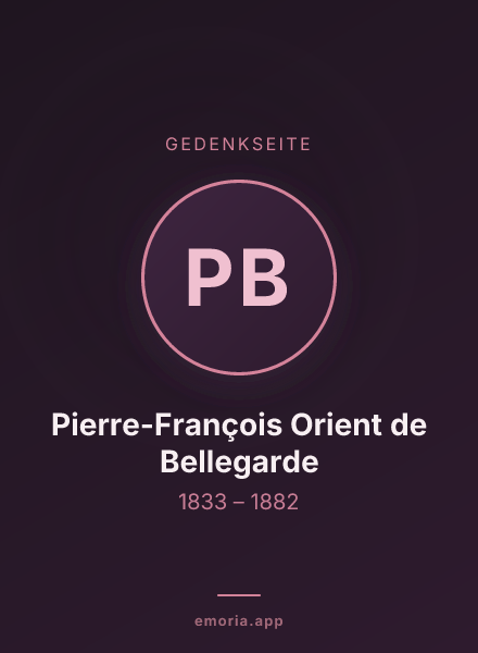 Gedenkportrait von Pierre-François Orient de Bellegarde