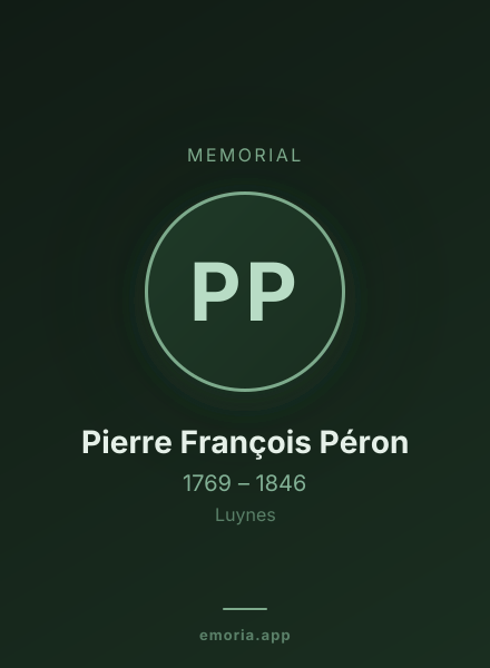 Memorial portrait of Pierre François Péron