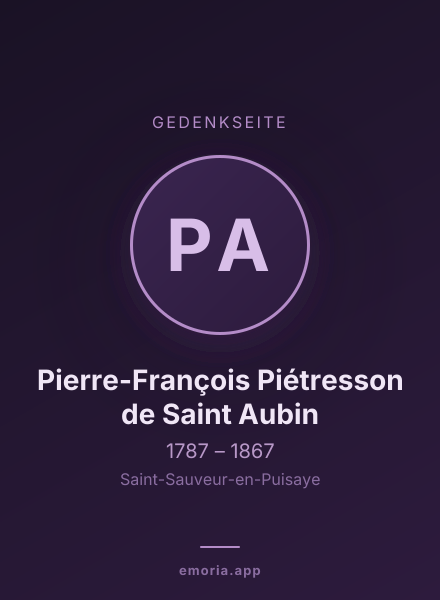 Gedenkportrait von Pierre-François Piétresson de Saint Aubin