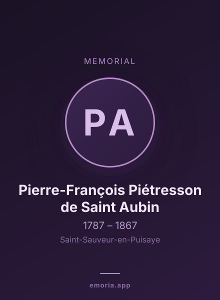 Memorial portrait of Pierre-François Piétresson de Saint Aubin