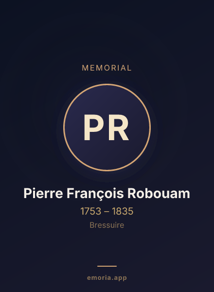 Memorial portrait of Pierre François Robouam