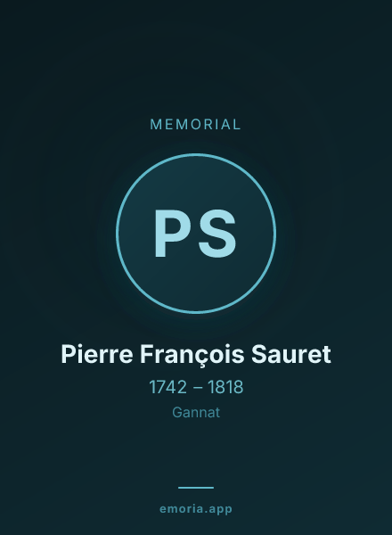 Memorial portrait of Pierre François Sauret