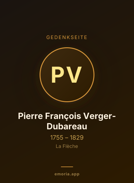 Gedenkportrait von Pierre François Verger-Dubareau