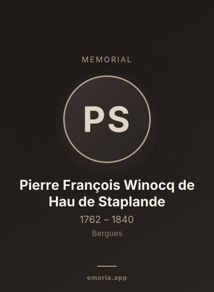 Memorial portrait of Pierre François Winocq de Hau de Staplande
