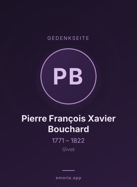 Gedenkportrait von Pierre François Xavier Bouchard