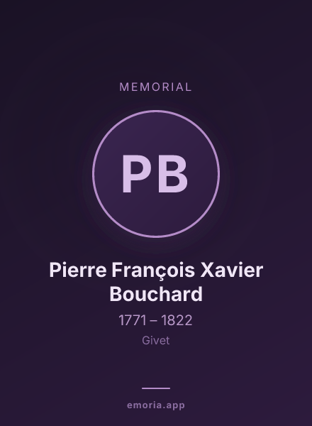 Memorial portrait of Pierre François Xavier Bouchard