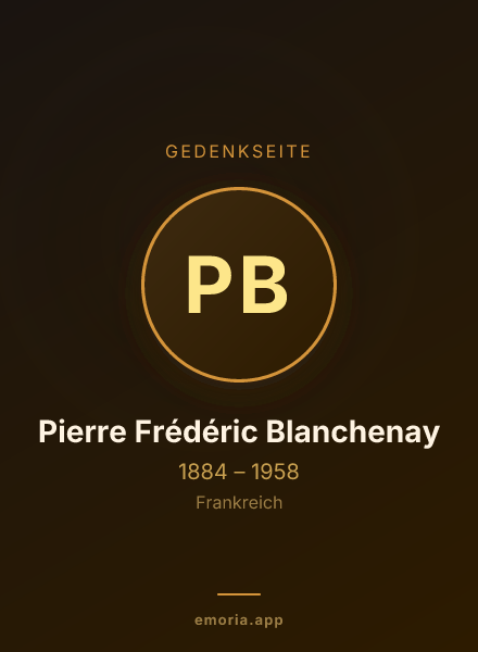 Gedenkportrait von Pierre Frédéric Blanchenay